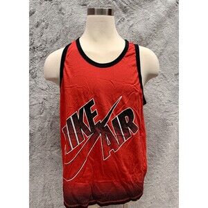 Vintage Y2K Nike Tank Top Men’s XXL Red Black Logo Sleeveless Athletic Shirt